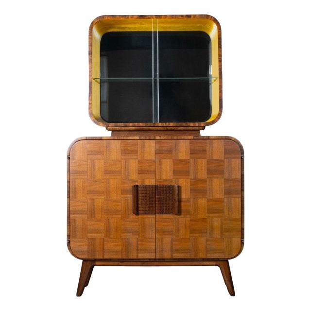 Sideboard with Vitrine from Jindřich Halabala, 1940s For Sale