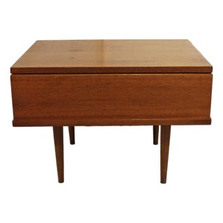 1962 Mel Smilow Walnut & Oak Side Table With Drawer For Sale
