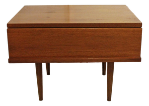 1962 Mel Smilow Walnut & Oak Side Table With Drawer