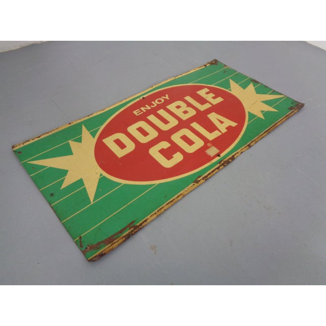 Tin Enjoy Double Cola Sign, USA, 1960s For Sale - Image 12 of 18
