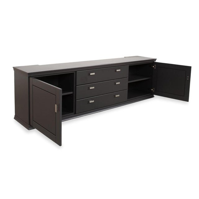 Wooden Sideboard in Black Anthracite by Musterring For Sale - Image 4 of 17
