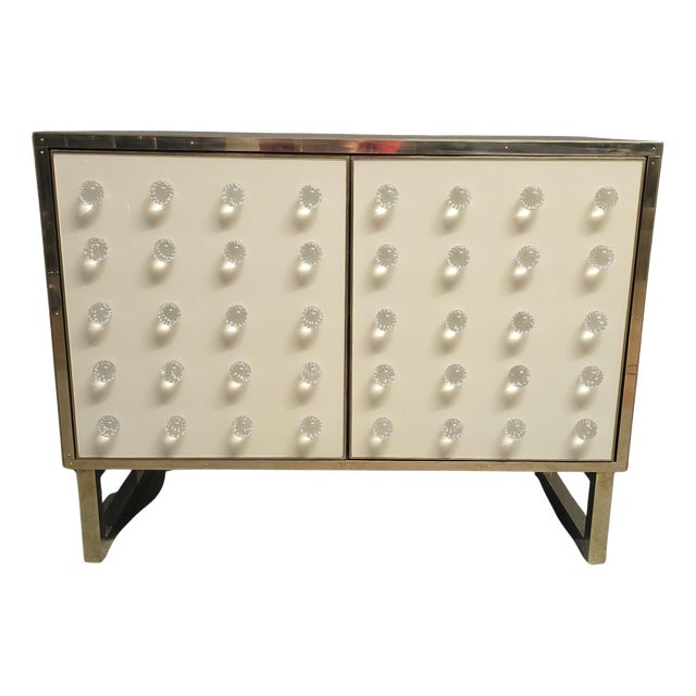 White and Black Cabinet in Murano Glass from Justfurnituress SRL For Sale