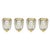 Gold Vintage French Art Deco Wall Lamps in Gilded Bronze and Crystal, 1920, Set of 4 For Sale - Image 8 of 8