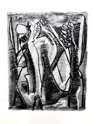 Jean-Michel Atlan - Kafka - Original Lithograph 1946