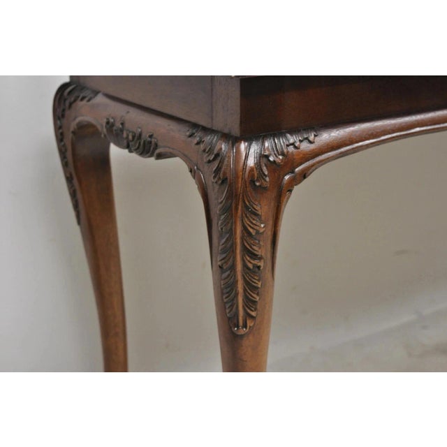 Mid 20th Century Chinese Chippendale Georgian Mahogany Ball & Claw Console Sofa Hall Table Attributed to Lane For Sale - Image 9 of 10