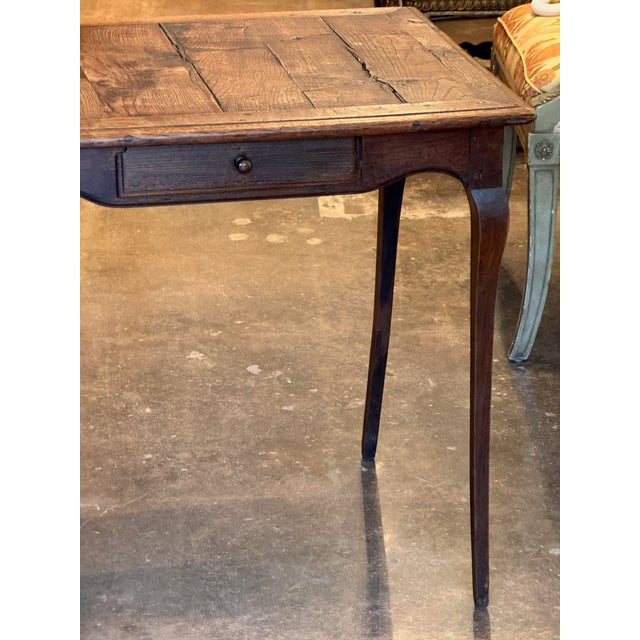 Traditional 19th Century French Oak Side Table For Sale - Image 3 of 11