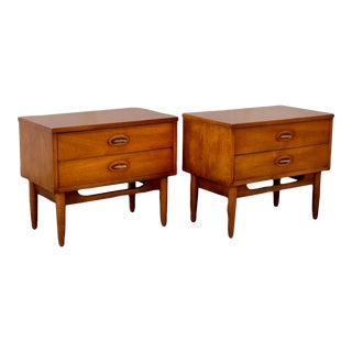 Mid Century Modern Dixie Furniture "Mark Lx" Nightstands - a Pair For Sale