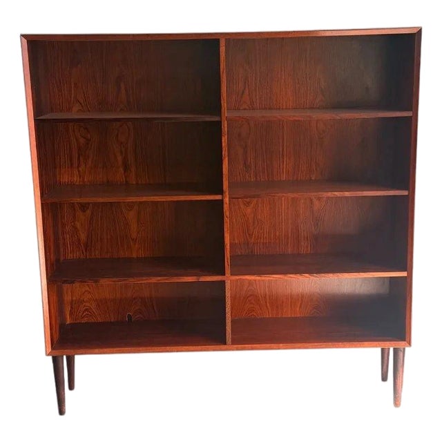 Mid-Century Danish Modern Rosewood Bookcase With Adjustable Shelves, C. 1960s For Sale