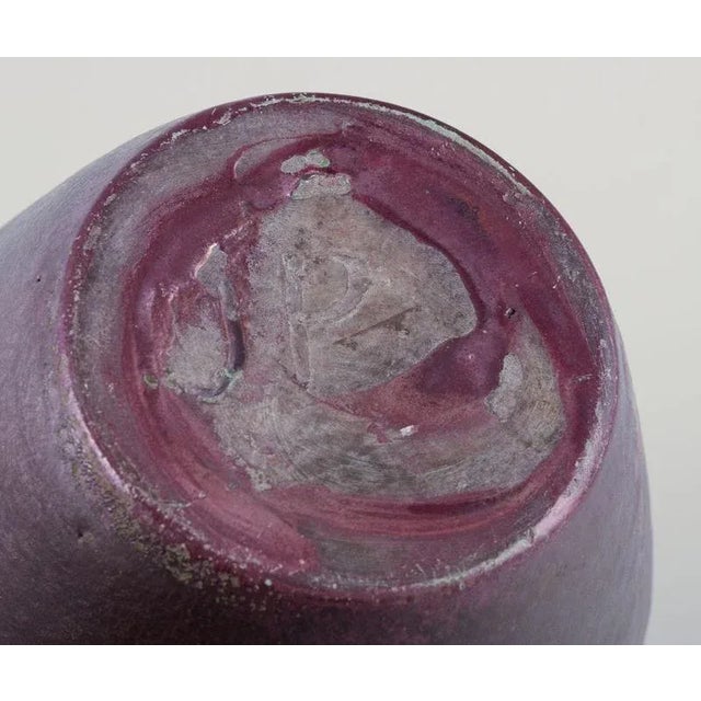 Danish Matte and Shiny Glazed Ceramic Vase by Jens Petersen, 1920s For Sale - Image 6 of 7