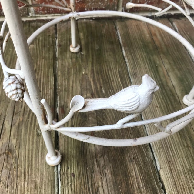 1970s Mid Century Indoor Outdoor Plant Stand Cardinal and Pine Tree Design For Sale - Image 4 of 12