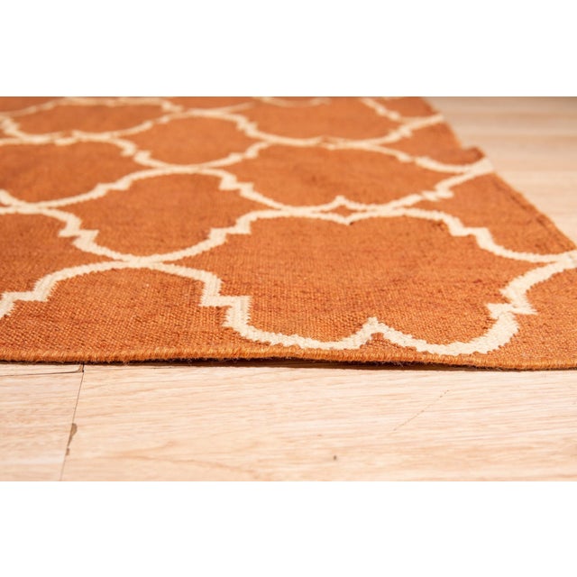 8x10 Opulent Delicate Yellow Geometric Modern Hand Knotted Carpet Rug For Sale - Image 4 of 7