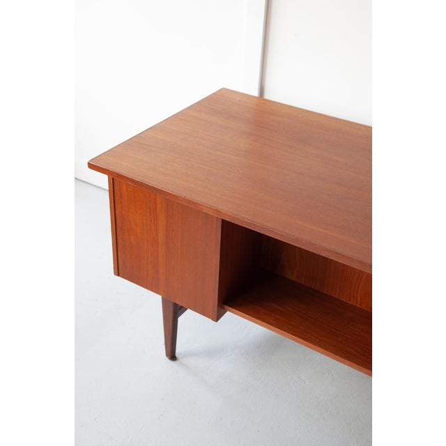 Wood Mid-Century Danish Teak Desk, 1960s For Sale - Image 7 of 10
