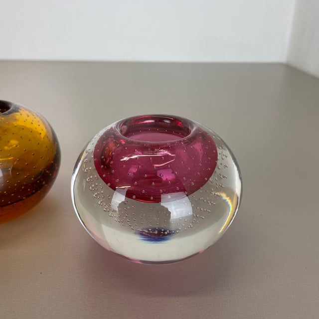 1970s Bubble Structure Ashtrays in Murano Glass, Italy, 1970s, Set of 2 For Sale - Image 5 of 18