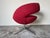 Vintage Italian Postmodern-Style Red Swivel Lounge Chair by Italianadivani For Sale - Image 9 of 12