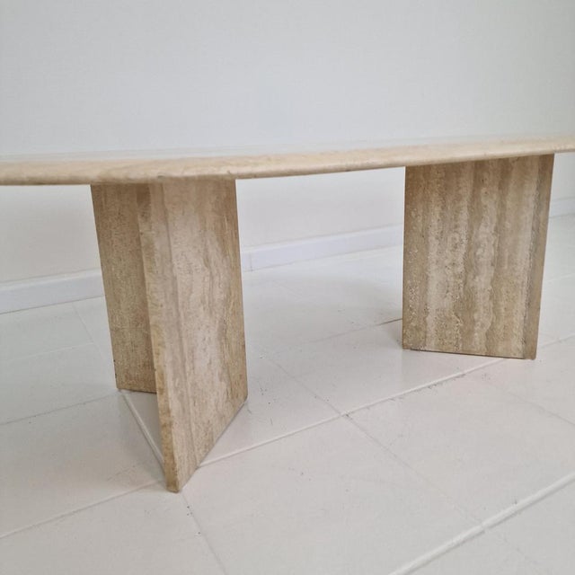 Travertine Coffee or Side Table, Italy, 1988 For Sale - Image 15 of 16