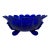 1980’s Mosser Glass Cobalt Blue Footed Centerpiece Fruit Bowl - 8” Wide For Sale