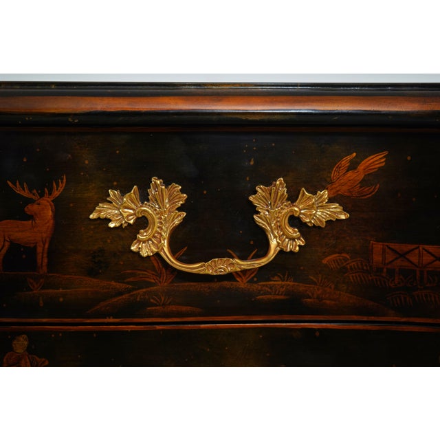 Maitland Smith Chinoiserie Bow Front Commode For Sale - Image 11 of 18