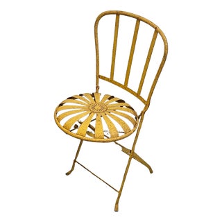 French Art Deco Sunburst Garden Chair by Francois Carre for Le Corbusier For Sale