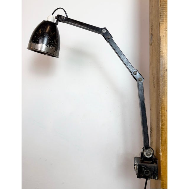 Industrial Adjustable Wall Lamp in Black from Memlite, 1960s For Sale - Image 14 of 18