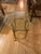 Mid 20th Century Vintage Hollywood Regency Brass and Glass Pedestal/Stand Side Table For Sale - Image 5 of 6