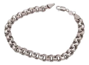 14 Karat White Gold Link Bracelet