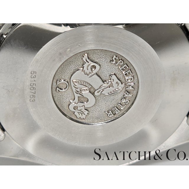 Early 21st Century Near Mint Omega Speedmaster 3510.50 Chronograph Black Dial Automatic Watch For Sale - Image 5 of 7