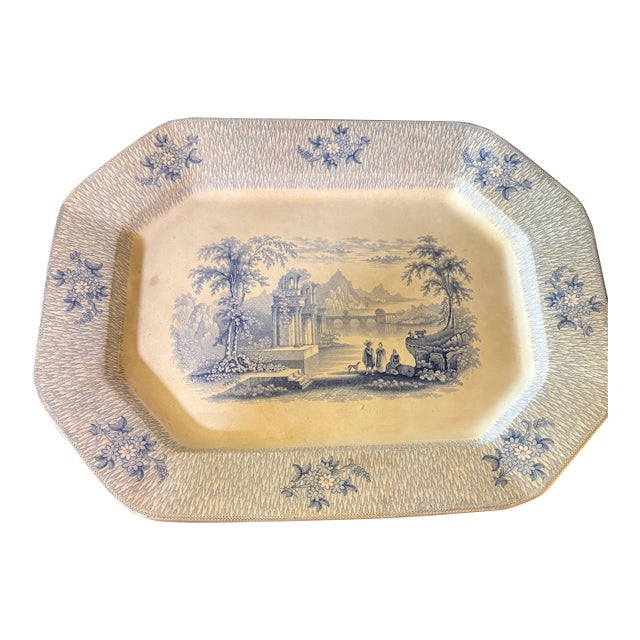 Mid 19th Century Corinth Ironstone Extra Large Platter by James Edwards For Sale