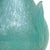 Antique Murano Avem 1932 Pulegoso Teal Green Bubbles Italian Art Deco Glass Footed Flower Vase For Sale In Orlando - Image 6 of 9