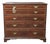 Late 19th Century English Mahogany Satin Banded 5 Drawer Chest on Bracket Feet For Sale