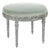 Galdy Stool - Sage Velvet / Distressed Gray Carved Frame For Sale