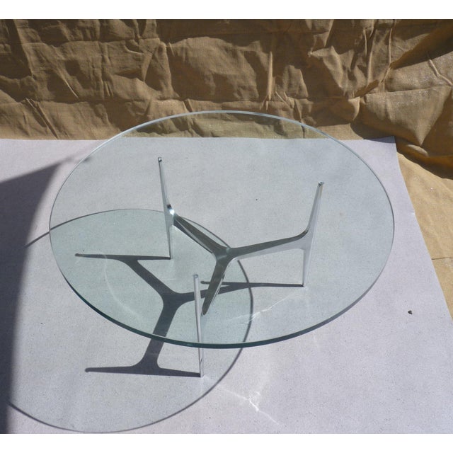 Silver Tripod Coffee Table by Knut Hesterberg for Ronald Schmitt, 1960s For Sale - Image 8 of 10