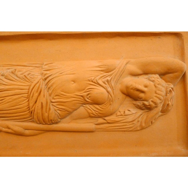 Unknown, Bas-Relief of a Woman, 1960s, Terracotta For Sale - Image 6 of 13