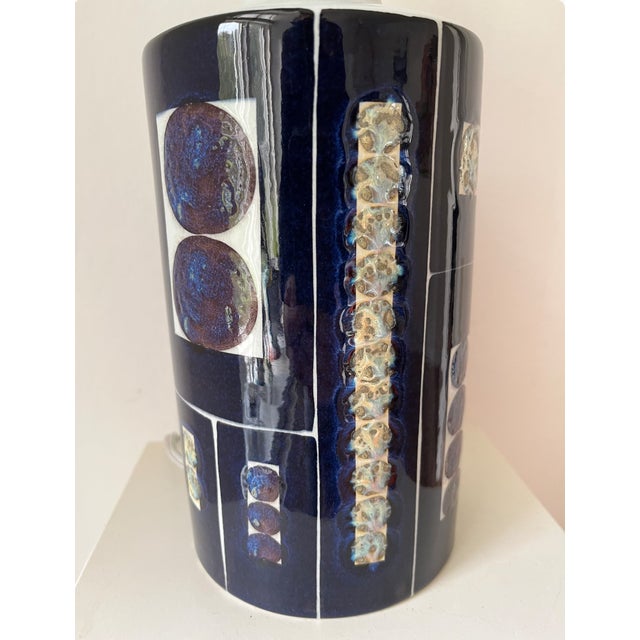 1970s Ceramic Tenera Royal 9 Table Lamp by Inge Liese Kofoed for Royal Copenhagen Fog & Morup, Denmark, 1970s For Sale - Image 5 of 8