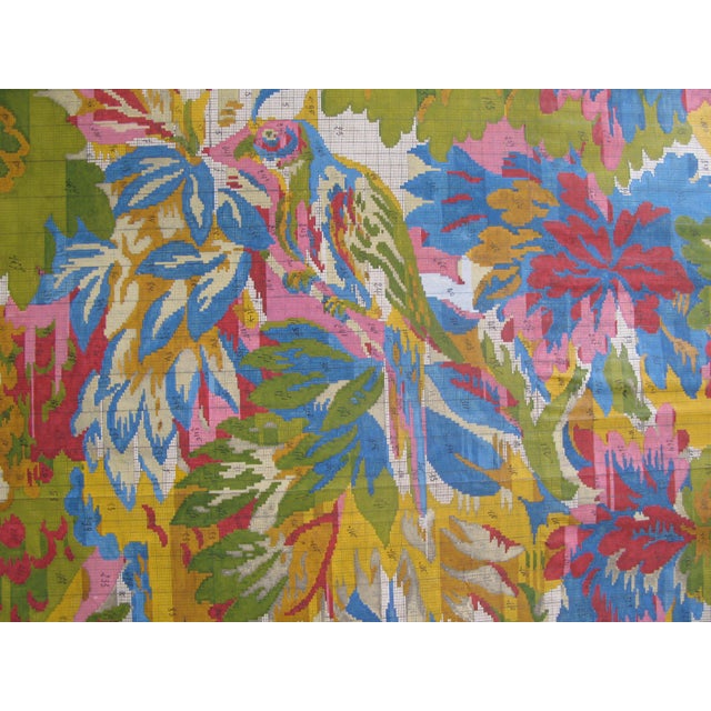 c. 1900 French original textile design. Gouache on paper. Each design is a one-of-a-kind, hand-painted work. The designs...