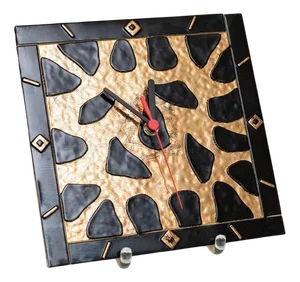 Vintage Wall Clock in Glass, Italy, 1980s