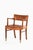 Brown Teak, Leather and Brass Armchair attributed to Ernst Kühn, 1940s For Sale - Image 8 of 12