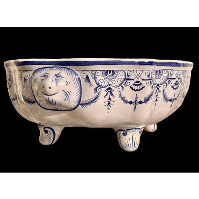 Vegetable Dish and Serving Tray in Earthenware from Moustiers For Sale - Image 6 of 12