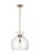 Mid-Century Modern Kate Spade by Visual Comfort Studio Londyn Round Pendant, Burnished Brass & Clear Glass For Sale - Image 3 of 4