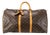 Louis Vuitton Keepall 55 Monogram Leather Top Handle Travel Bag For Sale