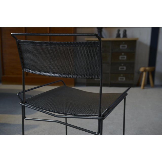 20th Century Design Perforated Steel Chairs, 1950s, Set of 6 For Sale - Image 17 of 18