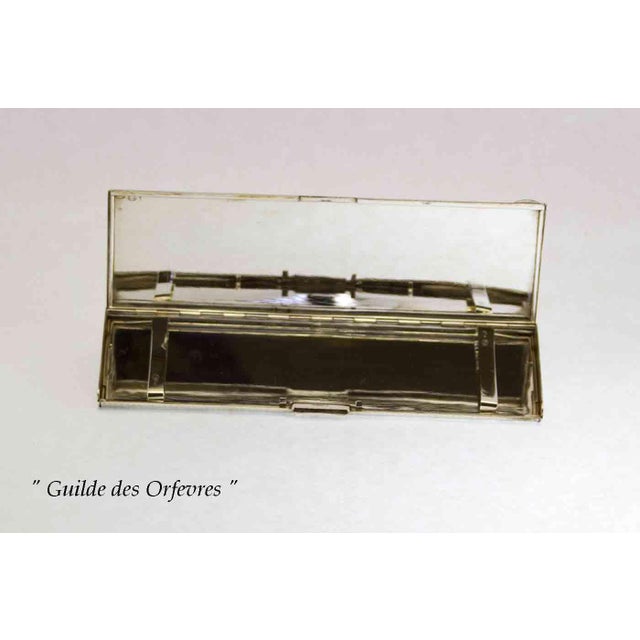 Mid-Century Modern Charming Sterling Silver Purse Cigarette Box. For Sale - Image 3 of 16