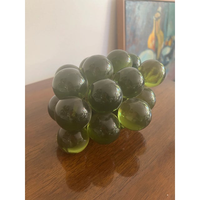 Mid 20th Century Vintage Large Green Acrylic Lucite Grape Cluster ...