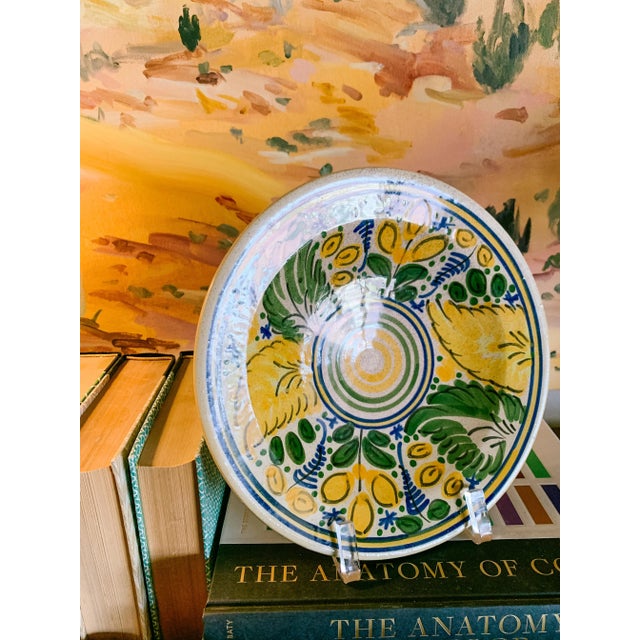 Late 20th Century Italian Style Hand Painted Studio Pottery Bowl For Sale - Image 4 of 7