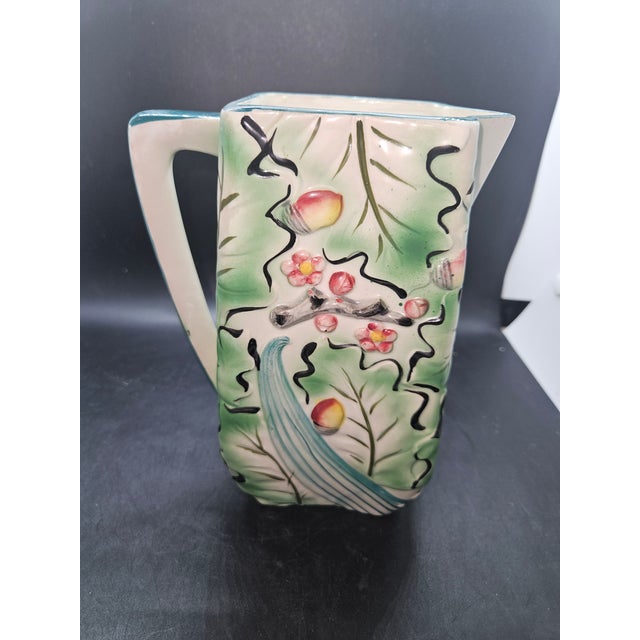 Vintage 1960's Majolica Nature Inspired Pitcher For Sale In Washington DC - Image 6 of 6