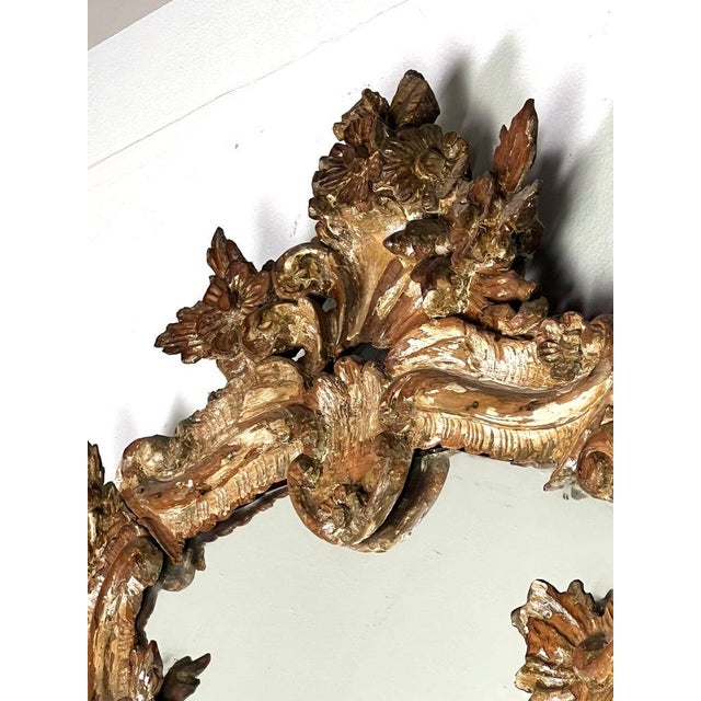 Rococo 19th C. Italian Rococo Style Mirror For Sale - Image 3 of 13