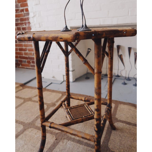 19th Century Aesthetic Movement Bamboo Side Table With Octagonal Top For Sale In Los Angeles - Image 6 of 15