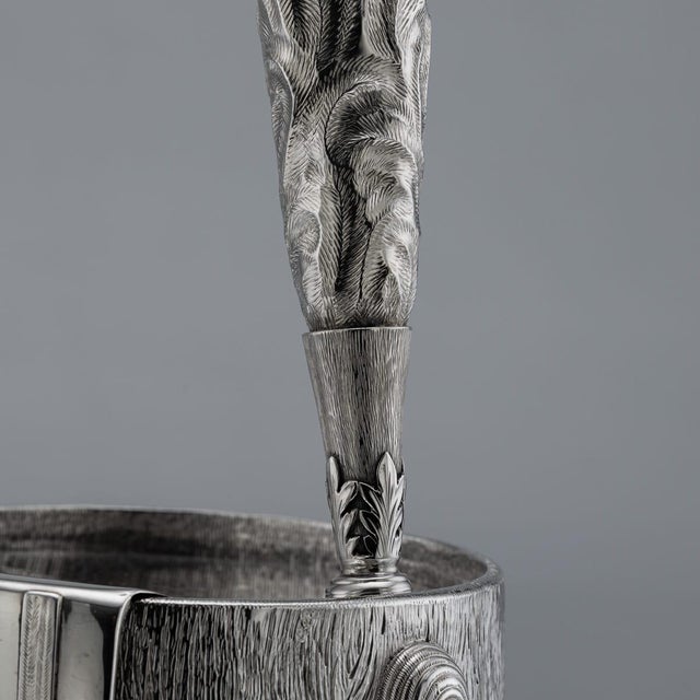 Antique Edwardian Silver Regimental Table Snuff Mull, 1908 For Sale - Image 10 of 17
