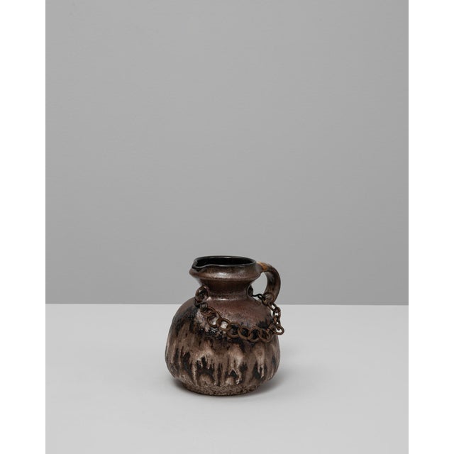 20th Century German Drip Glaze Ceramic Vase With Chain For Sale - Image 18 of 18