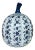 Floral Pumpkin in Blue and White, Large For Sale