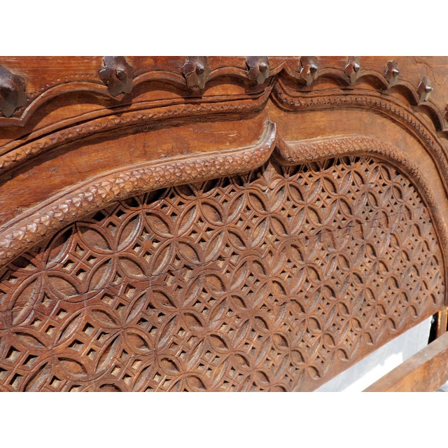 Vintage Double Bed, Swat-Tal, Pakistan, 1950s For Sale - Image 6 of 16